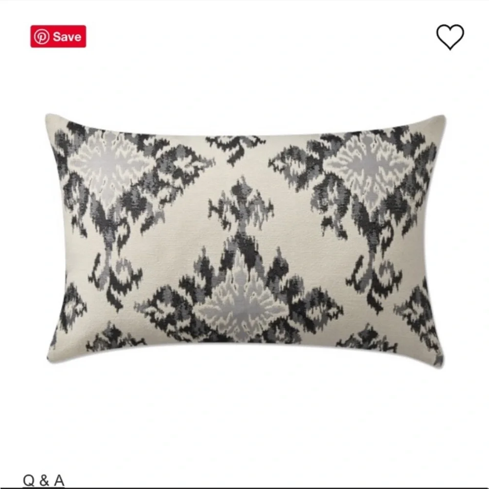 NWOT Williams Sonoma Home Tiana Medallion Ikat Jacquard Lumbar Pillow Cover